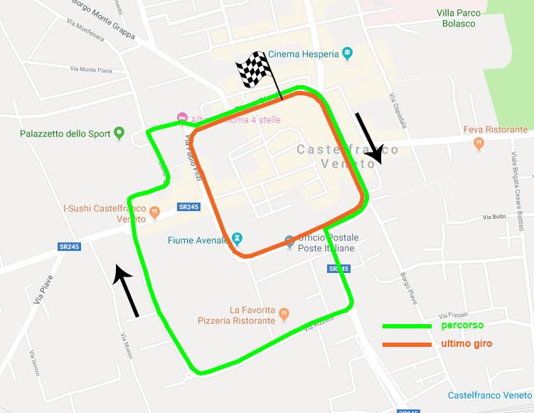 mappa ciclismo