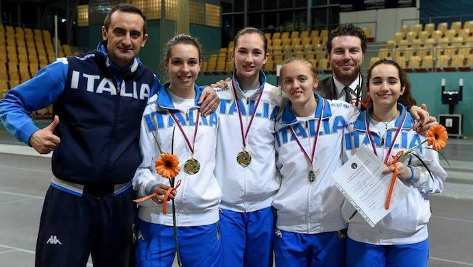 Ai campionati Europei la squadra di Spada femminile Cadette conquista l’olimpo europeo!