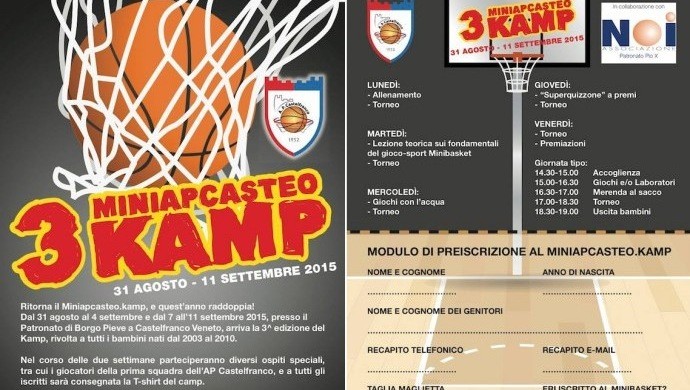 3° MiniApCasteo.Kamp di pallacanestro