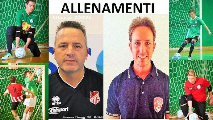 Alberto Nogara e Dimitri De Pol con i portieri della Virtus