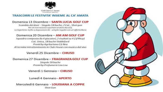 Vacanze di Natale al Golf Club Cà Amata