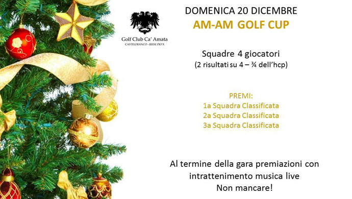 AM-AM Golf Cup al Cà Amata, domenica 20 dicembre