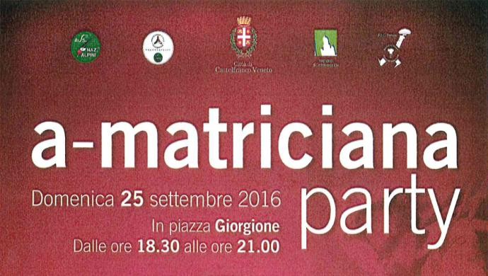 A-matriciana party domenica in piazza Giorgione, in favore dei terremotati