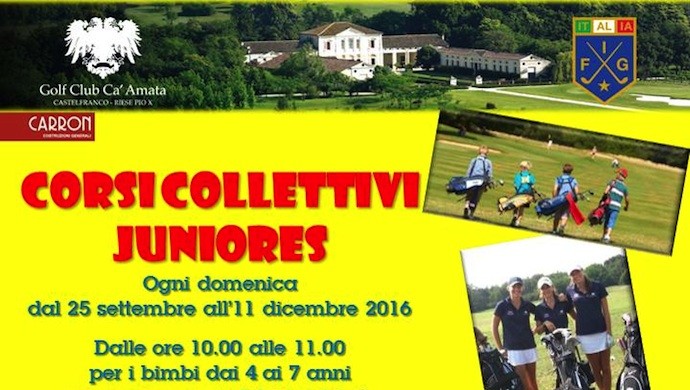 Domenica 25 settembre iniziano i corsi collettivi juniores al Cà Amata