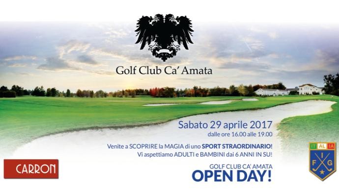 Sabato 29 aprile Open Day al Golf Club Cà Amata