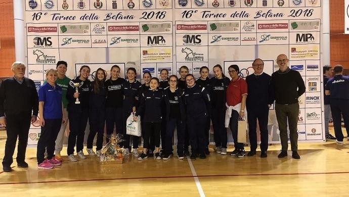 L’under 13 del Giorgione Pallavolo stravince il “Befana” di Conegliano