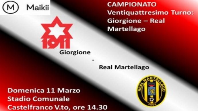Giorgione Calcio, col Real Martellago vietato sbagliare