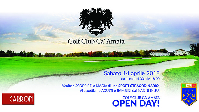 Open Day sabato 14 aprile al Golf Club Ca’ Amata, lezioni gratuite